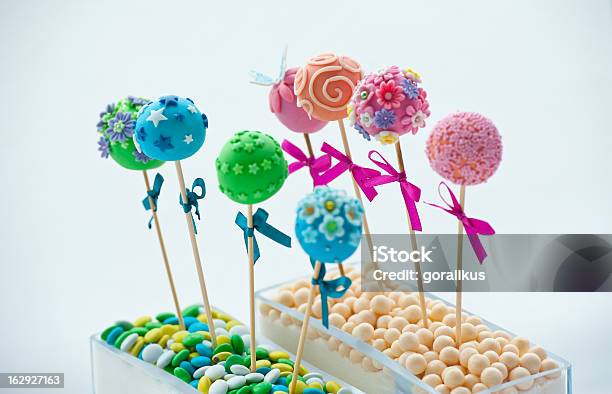 Cake Pops Stock Photo - Download Image Now - Baked, Blue, Cake Pop