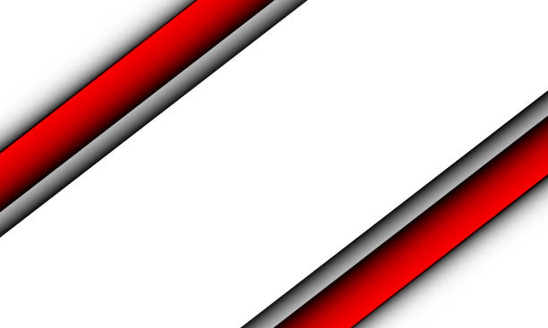 istock Abstract red black shadow line on white geometric with blank space design modern futuristic technology background vector 1629277230