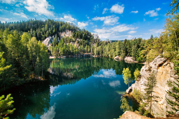 istock Beautiful lake in the forest. Summer landscape. 1629309093