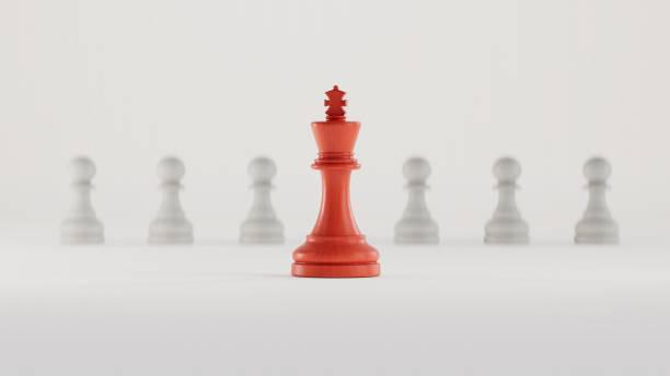 istock Chess business success, leadership concept.3D rendering on white background. 1629327739