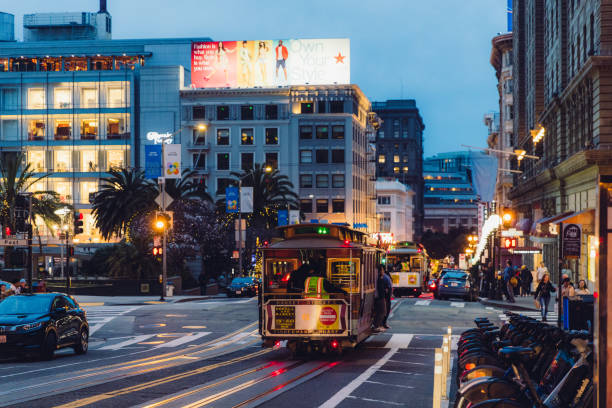 nocne życie san francisco city - corporate business business local landmark old zdjęcia i obrazy z banku zdjęć