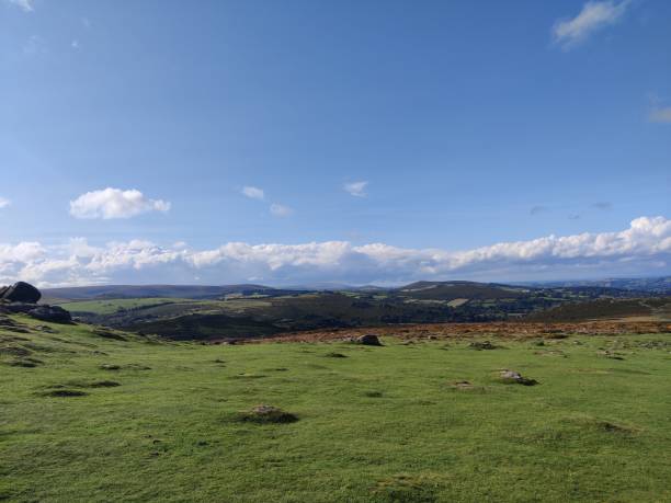 dartmoor national park - dartmoor haytor rocks rock outcrop imagens e fotografias de stock