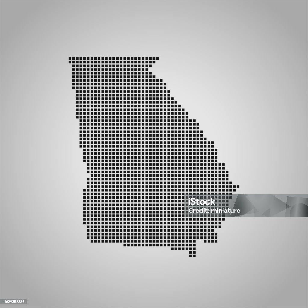 Georgia Map Stock Illustration - Download Image Now - Abstract