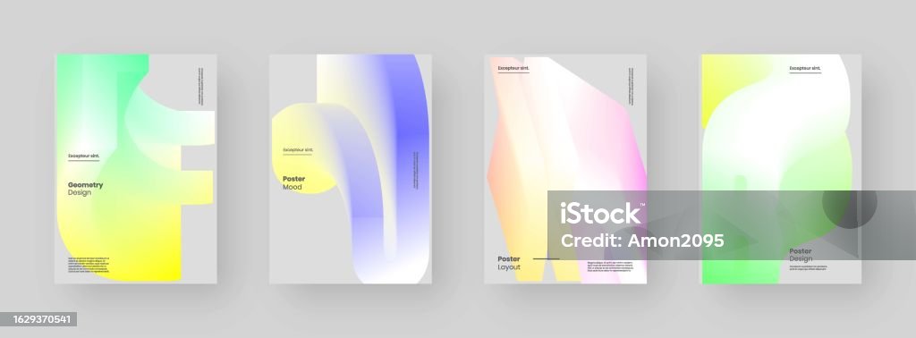 Abstract Eposters Abstract Posters Design Collection Stock Illustration - Download Image ...