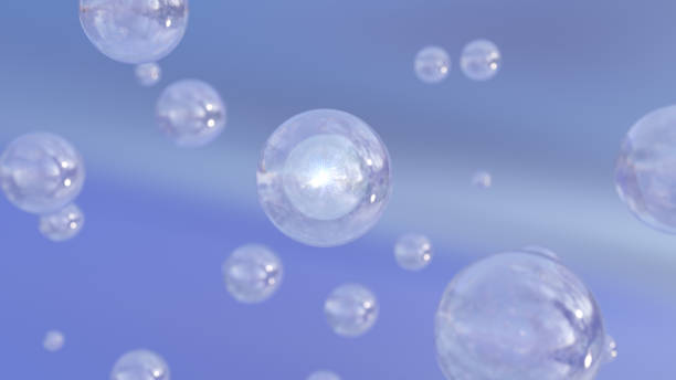 istock Drops of moisturizing cosmetic liquid on a blue background. 1629395891