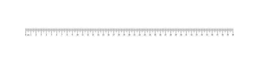 Online 40cm Ruler Measuring Chart With 40 Centimeters Ruler Scale With Numbers Length ...