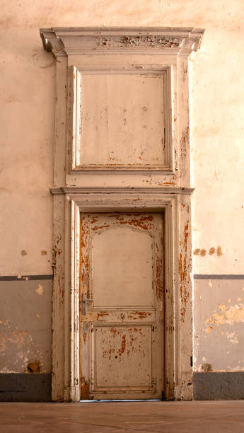 istock Old door in a building with a stone wall 1629430387