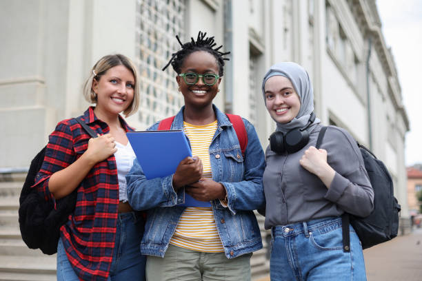 istock Group of multiracial students 1629441001