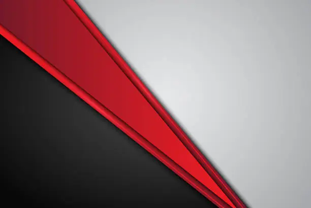 Vector illustration of Abstract Corporate red black grey contrast background