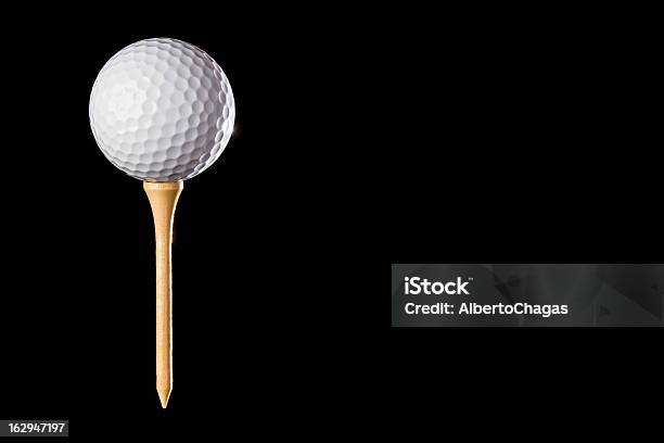 Golf Ball Stock Photo - Download Image Now - Black Background, Black Color, Cut Out