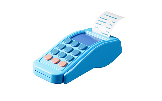 Cartoon Pos Machine Model Pay Terminal 3d Rendering Stock Photo ...