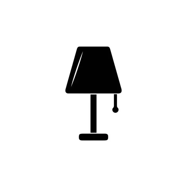 Vector illustration of lamp icon design with glyph style. furniture collection series. vector illustration.