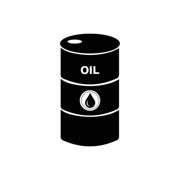 Vector illustration of Oil barrel capacity tank vector