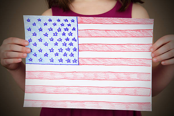 istock Girl with American Flag 162958895