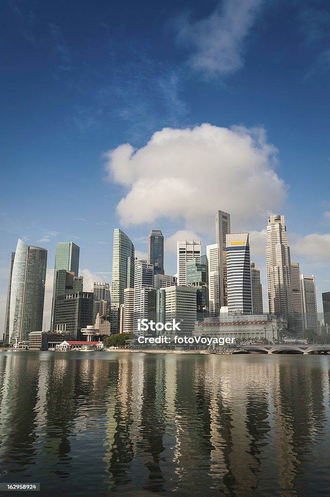 シンガポールのビジネス中心街の超高層ビル - アジア大陸のロイヤリティフリーストックフォト