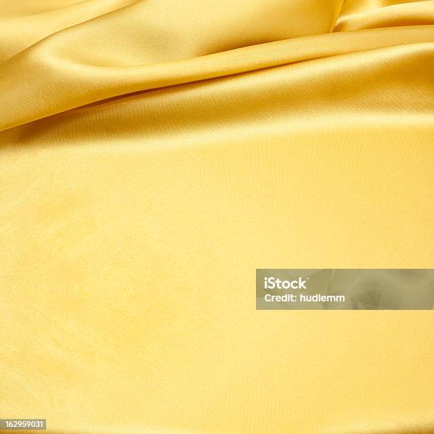 Gold Silk Satin Background Textured Stock Photo - Download Image Now - Gold - Metal, Gold Colored, Backgrounds