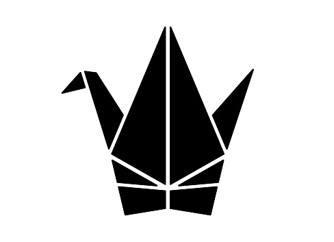 Japanese style icon [crane origami] vector illustration
