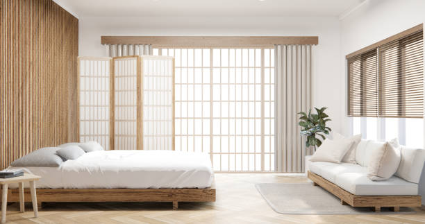 istock Interior modern bedroom mock up, Designing the most beautiful. 1629631016