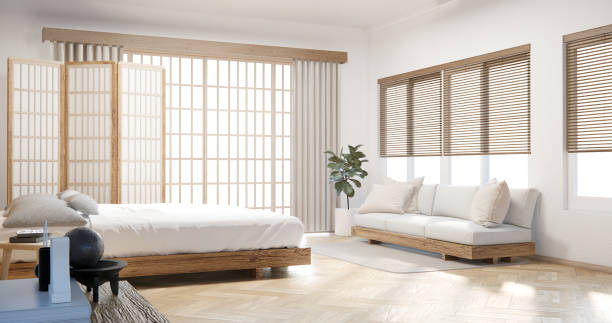 istock Interior modern bedroom mock up, Designing the most beautiful. 1629631031