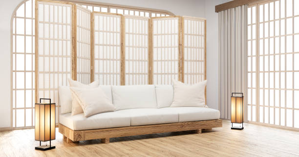 istock Modern style and armchair sofa and decoration japanese. 1629631084