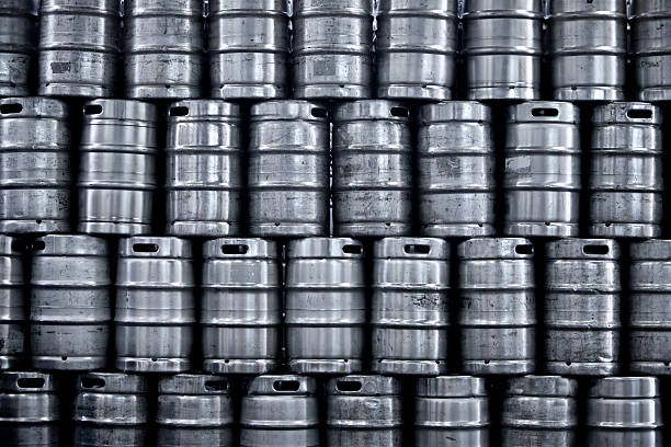 Endless Beer Kegs stock photo