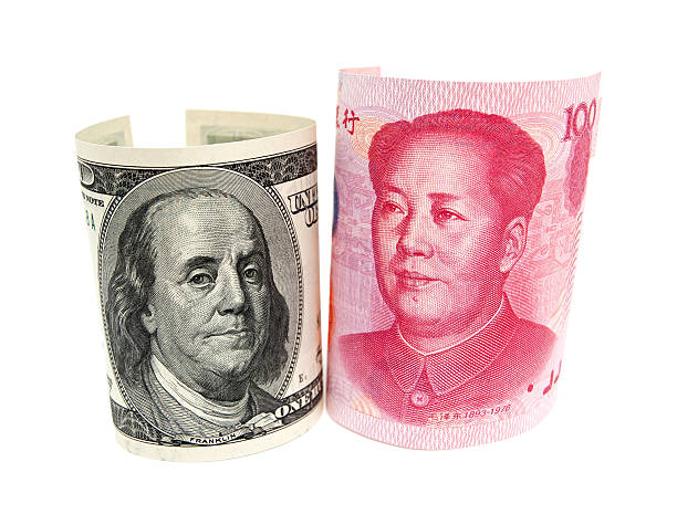 renminbi & dólares dos eua - investment rmb savings china imagens e fotografias de stock