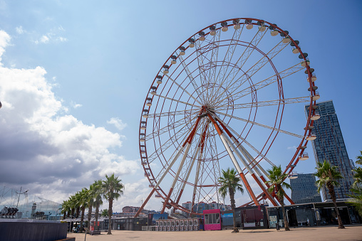 a huge Ferris wheel in batumi city