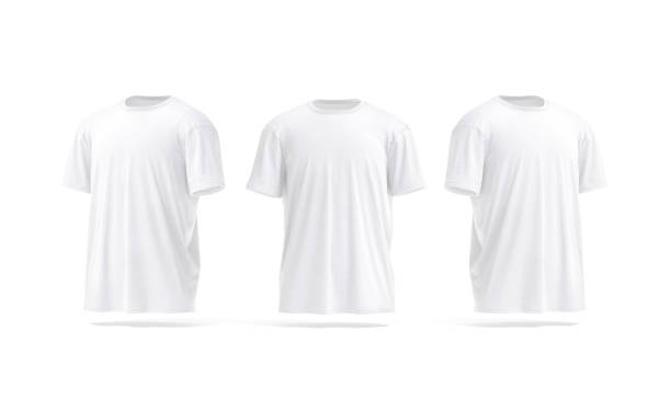 istock Blank white oversize t-shirt mockup, front and side view 1629669181