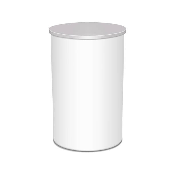 istock Blank white round portable exhibition counter vector mockup. Trade show promotional table display stand realistic mock-up. Template for design 1629676342
