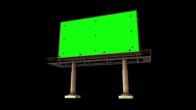 Green Screen Billboard with Chroma Key Tracking Markers