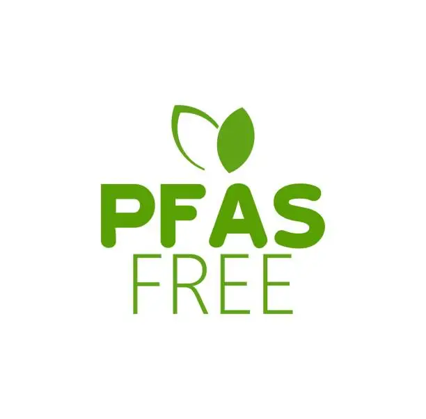 Vector illustration of pfas free sign on white background