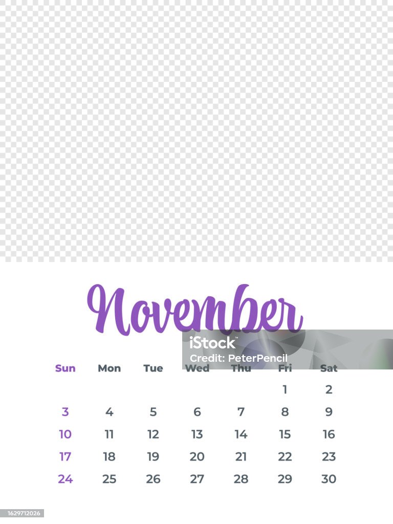 November 2025 Calendar With Place For Photo Or Illustration Calendar