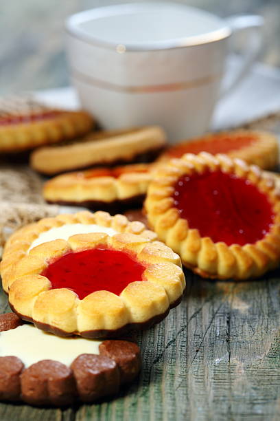 istock Cup and biscuit with jelly filling. 162971336