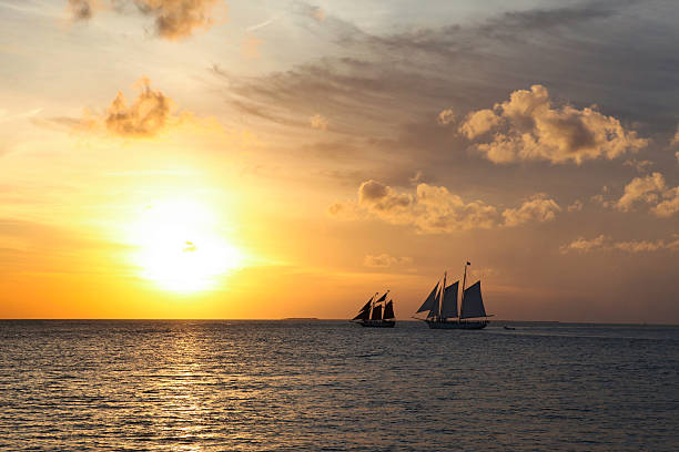 istock Sail boats and Key West sunset 162973662