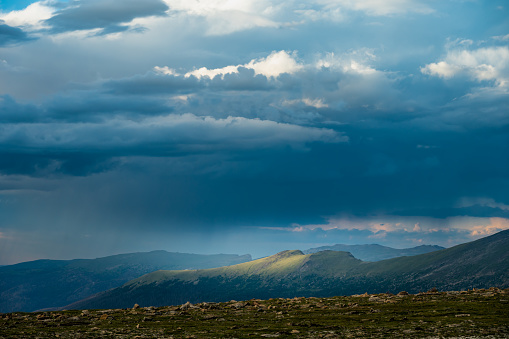 Thick Clouds Hang Low Over The Tundra Of Rocky Mountain National Park