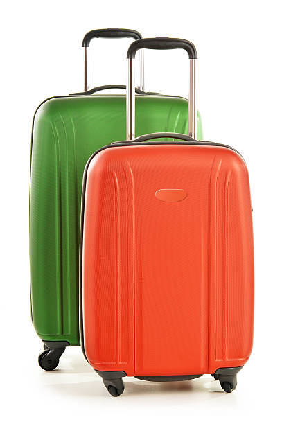 istock Large travel suitcases isolated on white 162975696