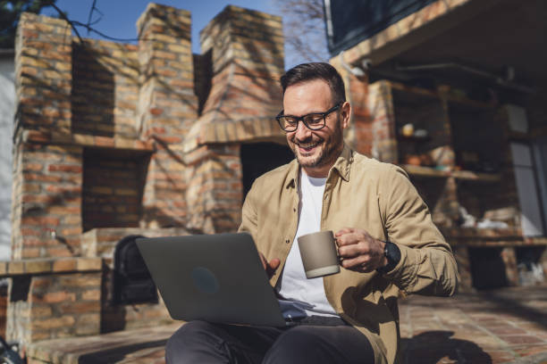 istock One man happy caucasian male use laptop computer for work video call 1629757466