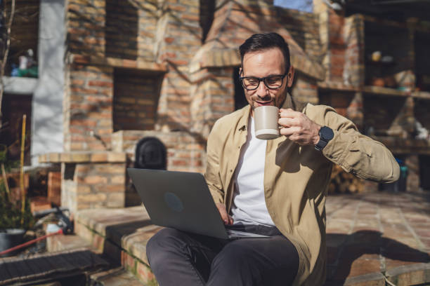 istock One man happy caucasian male use laptop computer for work video call 1629757657