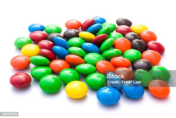 Colorful Chocolate Buttons Stock Photo - Download Image Now - Blue, Brown, Candy