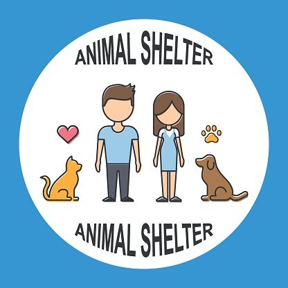 Animal shelter icon vector illustration. Adopt pet on isolated background. Poster sign concept.