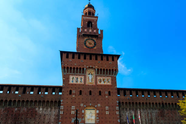 castello sforzesco di milano - milan italy italy castello sforzesco color image foto e immagini stock