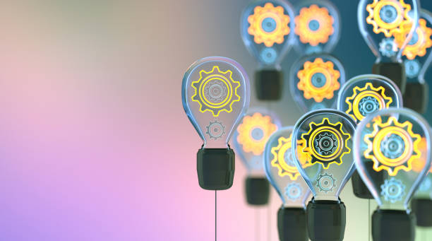 istock Innovation and new ideas lightbulb concept, gears inside 1629803074