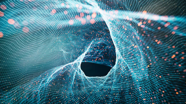 fond d’onde de gravité abstrait - informatique photos et images de collection