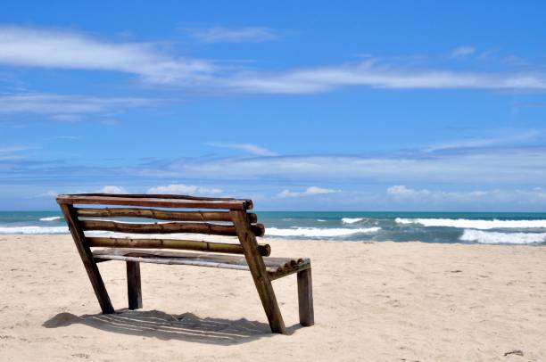 istock A slightly crooked bench made of bamboo wood on Ghana's beach 1629853662
