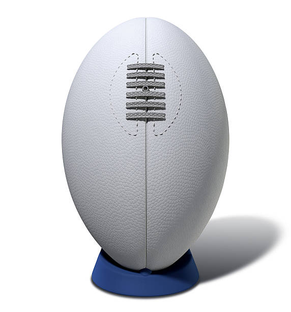 istock Rugby Ball With Laces On A Kicking Tee 162985593