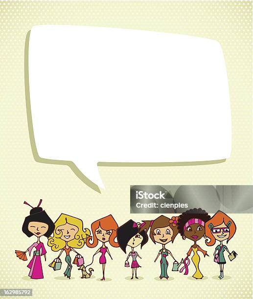 Diversity Women Group Stock Illustration - Download Image Now - Adult, African Ethnicity, Altruism