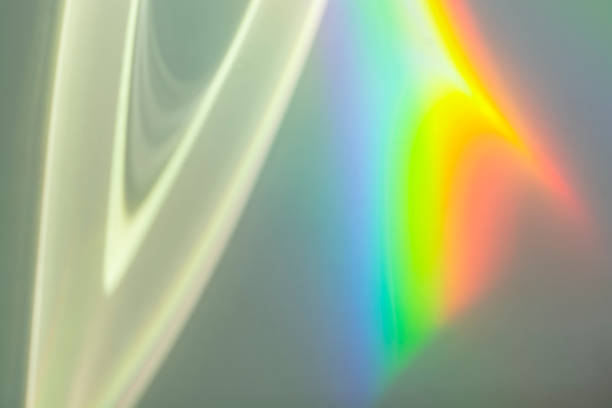 istock Rainbow reflection of light on the wall. 1629895684