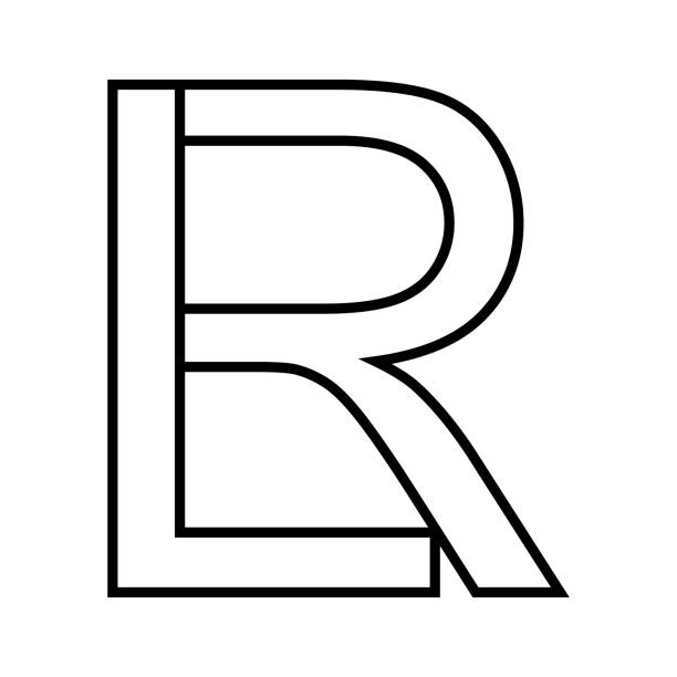 istock Logo sign lr rl icon double letters logotype r l 1629933602