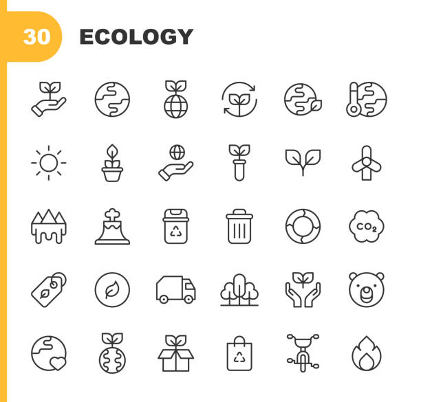 Ecology Line Icons. Editable Stroke. Pixel Perfect. For Mobile and Web. Contains such icons as Agriculture, Charity, Climate, Donation, Earth, Electric Vehicle, Energy, Environment, Flower, Global Warming, Leaf, Nature, Plant, Recycling, Solar Energy. 30 Ecology Outline Icons. Agriculture, Animal, Bag, Battery, Bike, Bio, Biology, Charity, Clean Energy, Climate, Climate Change, Donation, Earth, Ecology, Electric Car, Electric Vehicle, Energy, Environment, Factory, Farm, Flask, Flower, Forest, Garbage Bin, Garbage Truck, Global Warming, Globe, Green, Hand, Leaf, Lightbulb, Nature, Organic, Park, Petrol Station, Plant, Pollution, Recycling, Shopping, Solar Energy, Sun, Tag, Volunteer Work, Waste, Water, Wind. volunteer garbage pick up stock illustrations
