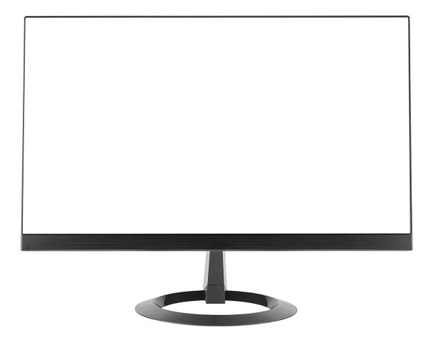 istock Blank computer monitor, widescreen isolated on a white background. Blank for design, desktop tft screen. 1629960267
